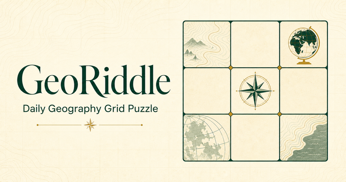 Geography Riddle GeoRiddle — Daily Geography Grid Puzzle